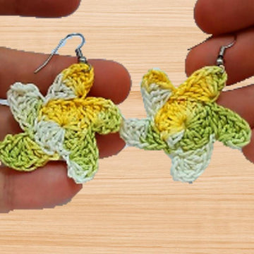 Crochet flower earrings