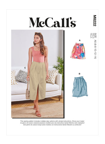 McCall's Misses' Skirts M8222 - Sewing Pattern