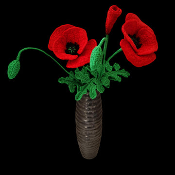 Crochet Poppy flowers