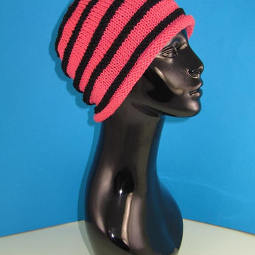 Stripe Roll Brim Beanie