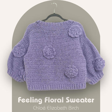 Feeling Floral Crochet Crop Sweater
