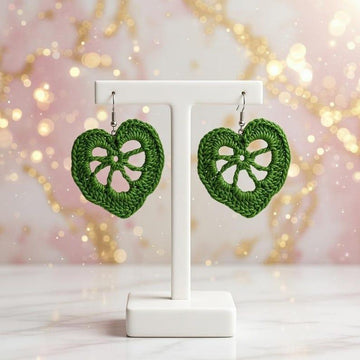 Crochet Leaf Earrings PDF + Video