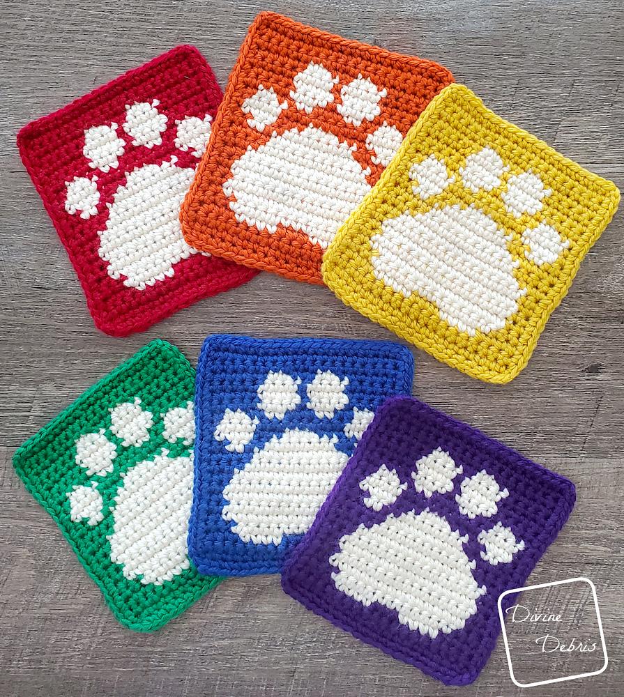 Cute Paw Print Square