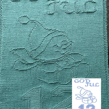 Nr. 462 12. Snowman God Jul guest towel