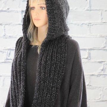 Celine Knit Hooded Infinity Scarf #802