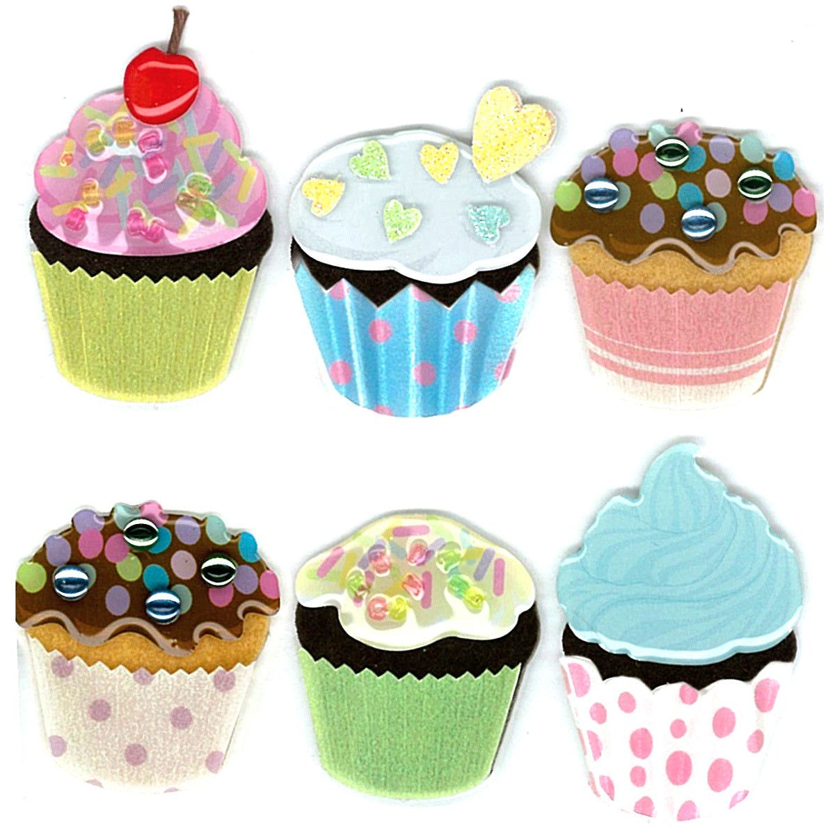 Jolee's Boutique Dimensional Stickers - Vellum Cupcakes