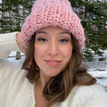 Cotton Candy Ribbed Beanie Hat