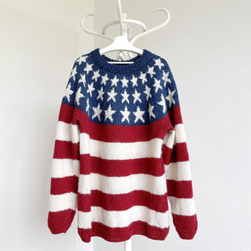 US Flag Icelandic Lopapeysa Sweater