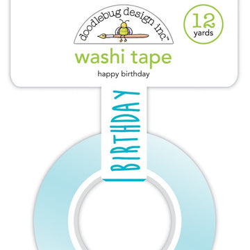 Doodlebug Washi Tape 15mmX12yd - Happy Birthday, Party Time