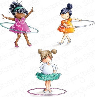 Stamping Bella Cling Stamps - Tiny Townie Hula Hoopers