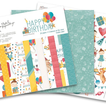 P13 Double-Sided Paper Pad 6"X6" 24/Pkg - Happy Birthday, 6 Designs/4 Each +