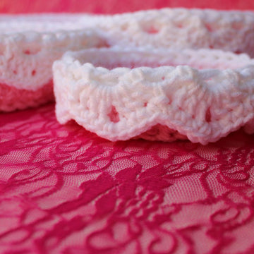 Nesting Bowls with Drop over Lace Edge