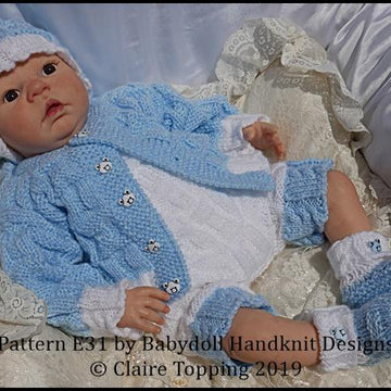 Jacket & Shorts with bib set 16-22 inch dolls/newborn/0-3m baby