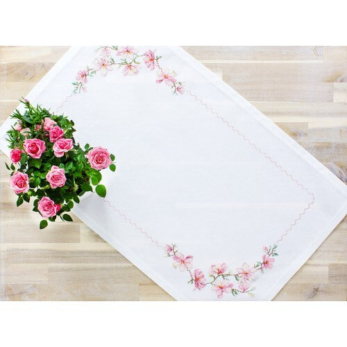 Luca-S Blossom Table Topper Cross Stitch Kit - FM003