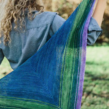 Reverb Shawl in SweetGeorgia Tough Love Sock - Downloadable PDF