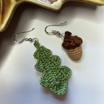 Acorn and Oak Leaf Earrings