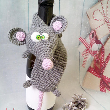 277 Mouse scarf for wine or champaing bottle