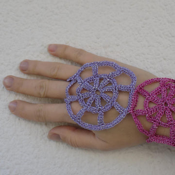 Round Motifs Mitts/Cuffs