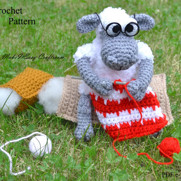 Crochet Granny Sheep. Amigurumi Toy. Farm Animal. Retirement Gift