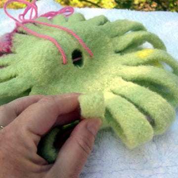 Knitted/Felted Garden Lantern