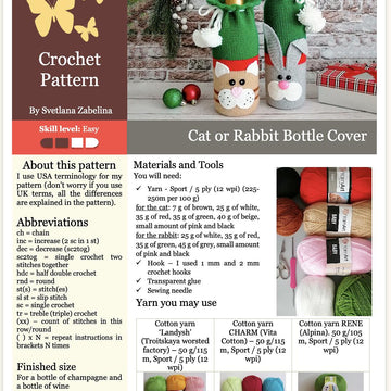 330 Cat and Rabbit Bottle cover