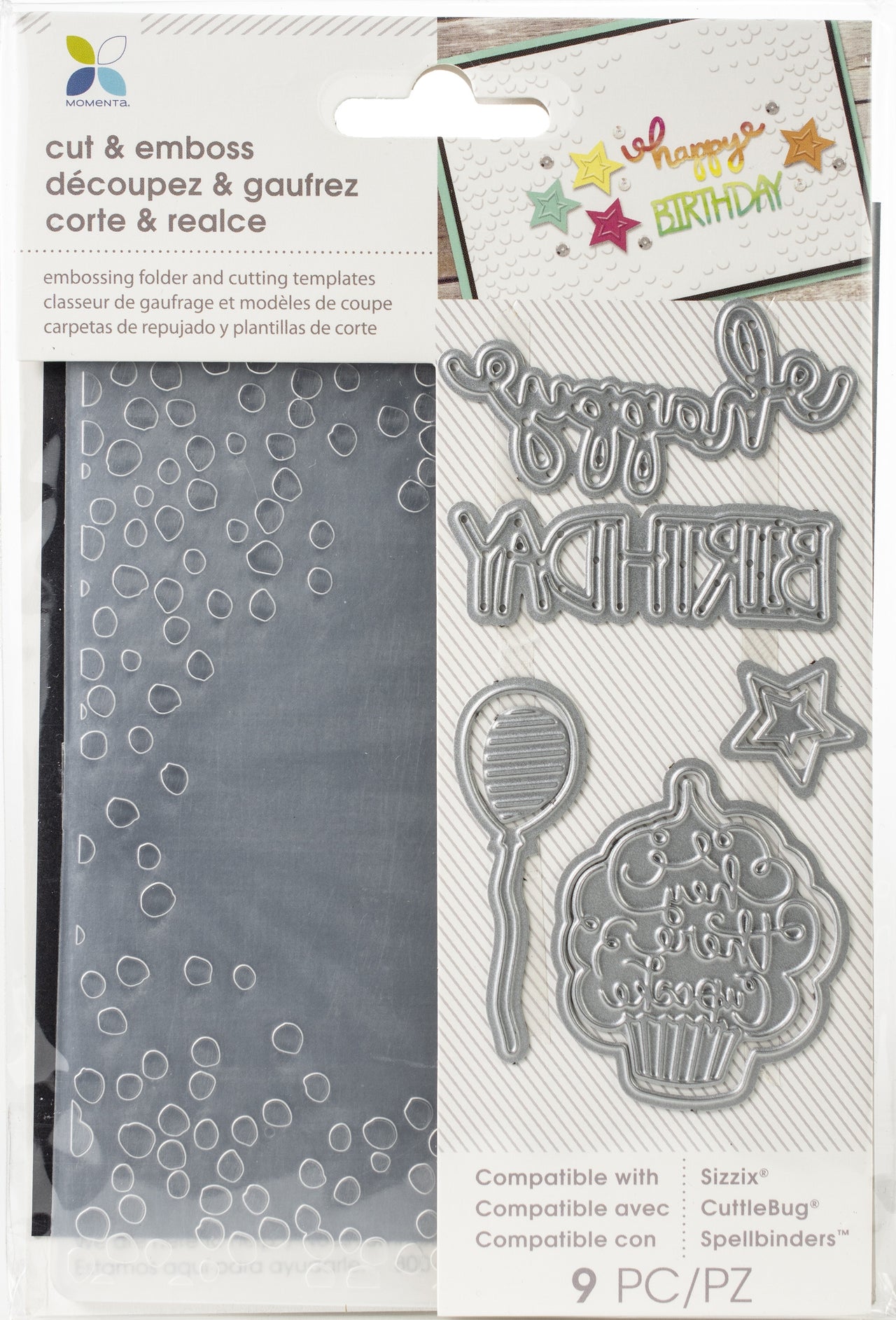 Momenta Embossing Folder & Die Set - Happy Birthday