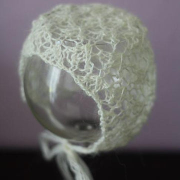 #85 Rebecca lace angora bonnet
