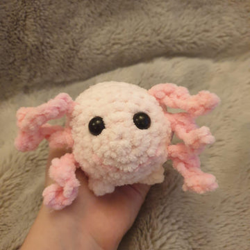 Crochet fluffy axolotl
