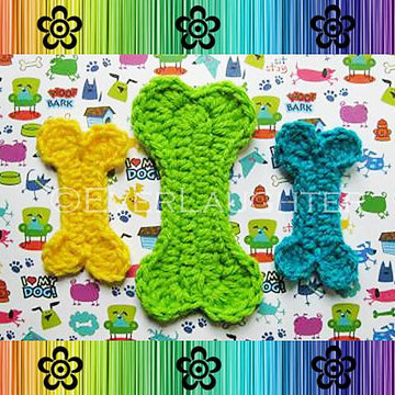 Dog Paw and Bone Applique