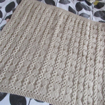 Textured Squares Cot Blanket