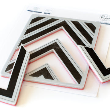 Pinkfresh Studio Cling Rubber Background Stamp Set A2 - Chevron
