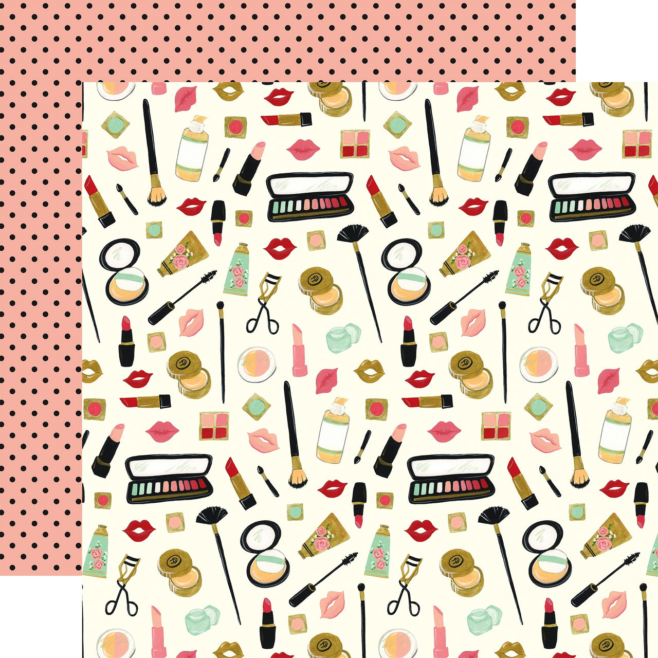 Echo Park Paper Salon Double-Sided Cardstock 12"X12" 25/Pkg - Makeup