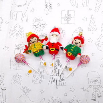 Santa and Elf Lollipop Topper Hats - Stocking Filler