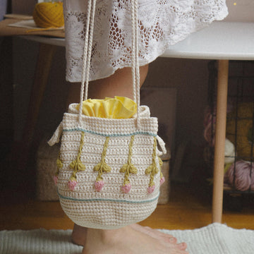 Crochet Bag PATTERN: Tulip Summer Bucket Bag