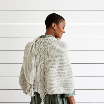 "Sami" - Shawl Knitting Pattern For Women in Debbie Bliss Cashmerino Aran by Debbie Bliss in Debbie Bliss - DB325