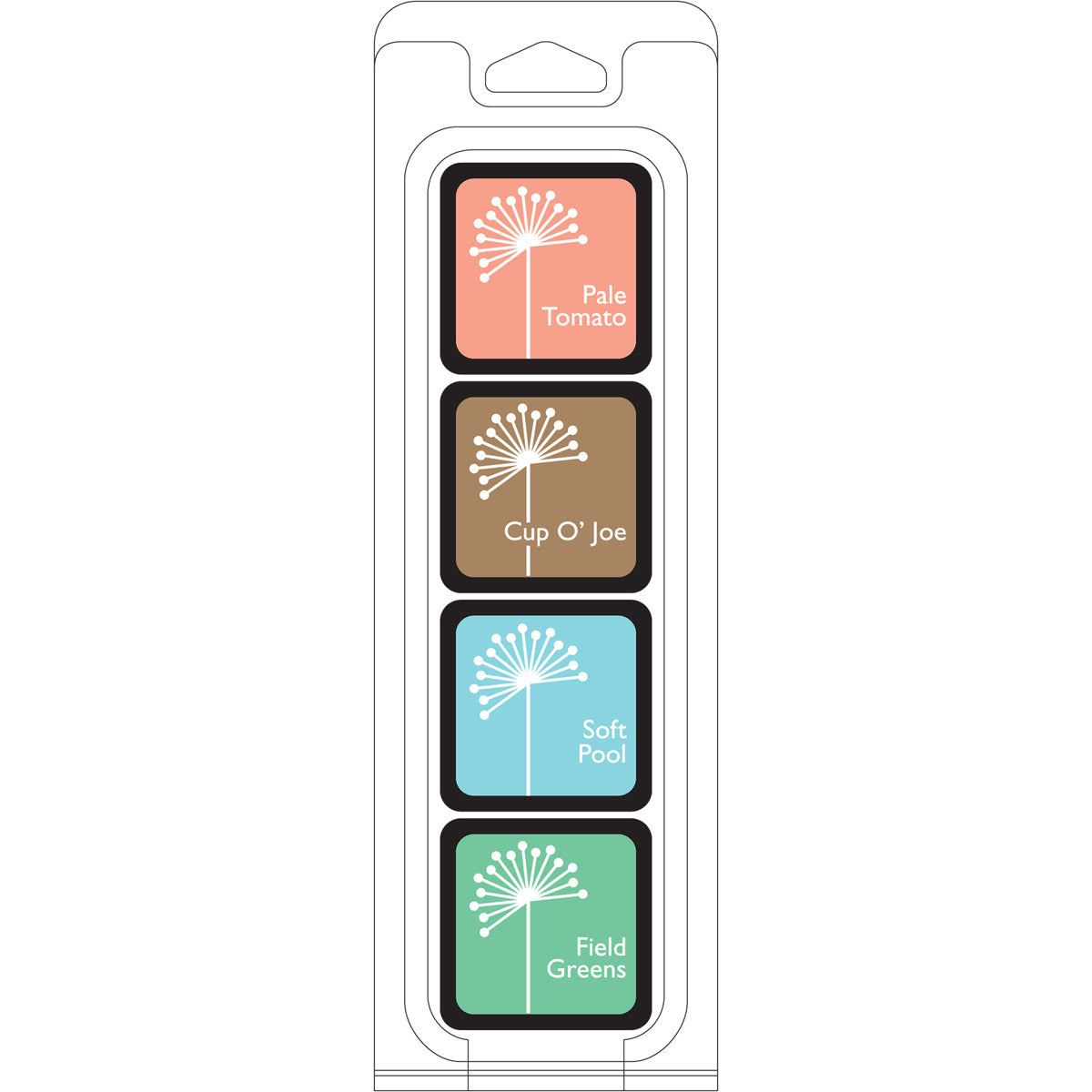 Hero Arts Dye Ink Cubes 4/Pkg - Quiet Morning