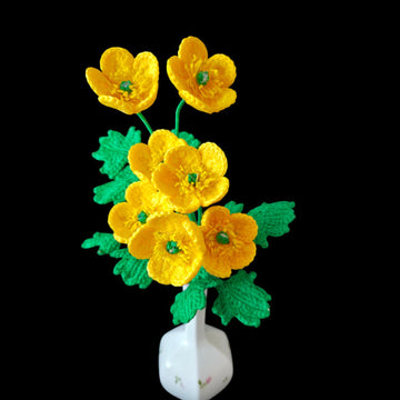 Crochet Buttercup flowers