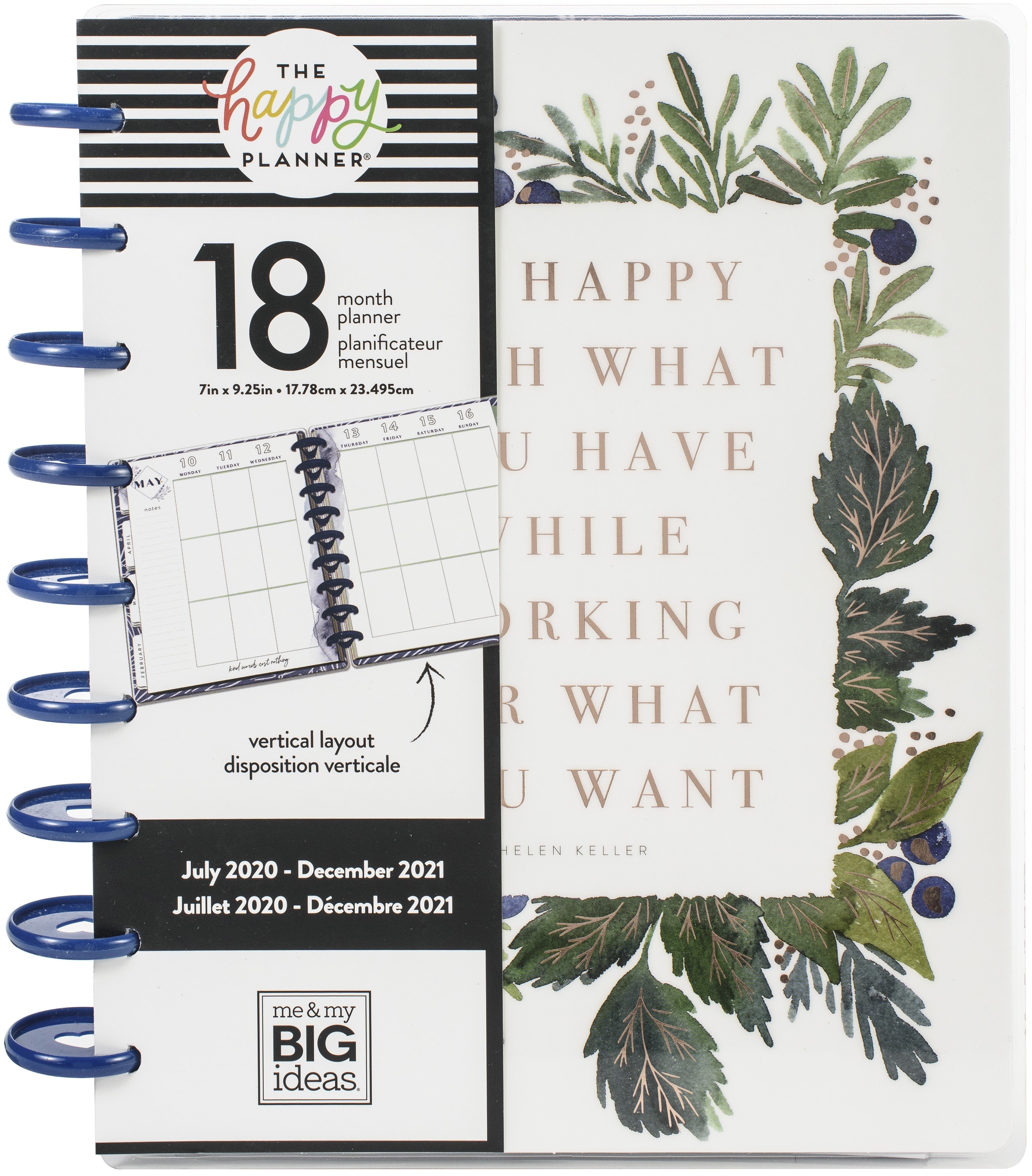 Happy Planner 18-Month Dated Medium Planner 7.75"X9.75" - Green Garden - 627355
