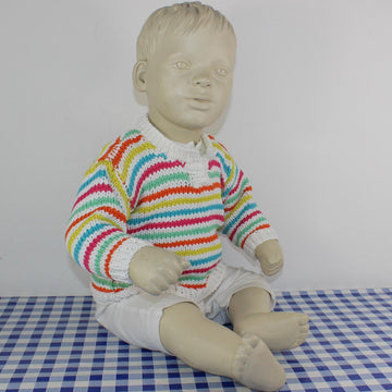 Baby Stripe Open Neck Sweater