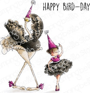 Stamping Bella Cling Stamps - Tiny Townie Olivia W/An Ostrich