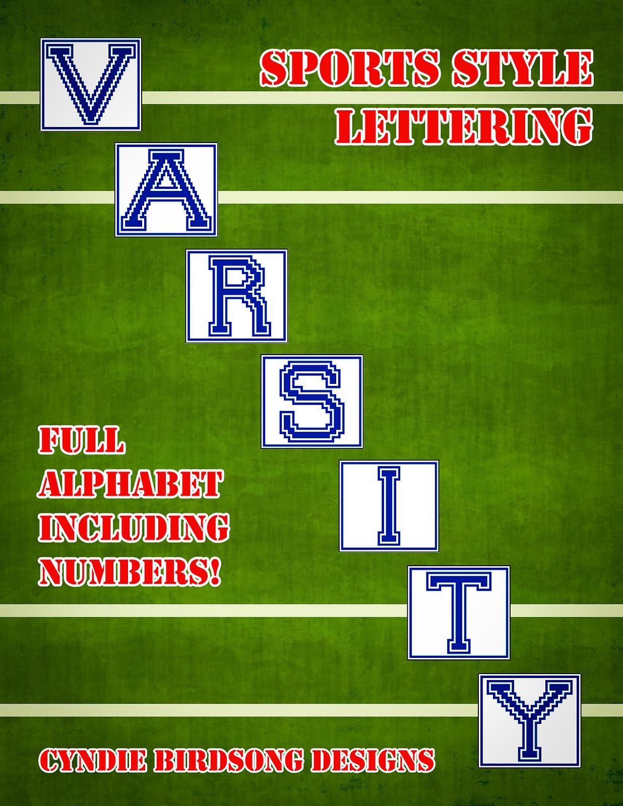 Varsity Sports Alphabet & Numbers mosaic squares