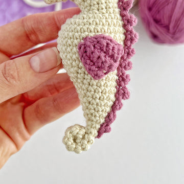 Seahorse crochet pattern keychain Amigurumi sea animal mini toy Car hanging Crochet keyring bag charm