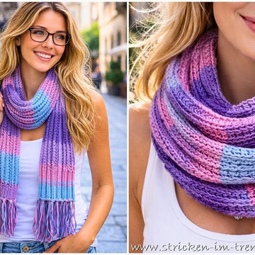 Knitting Pattern Summer Scarf DailyBreeze #1 | Textured Knit Scarf | Lightweight Wrap PDF