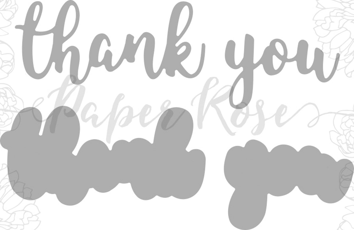 Paper Rose Dies - Thank You -Layered
