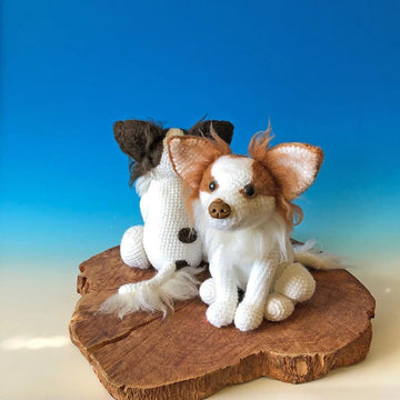 Chihuahua Amigurumi, Hund sitzend