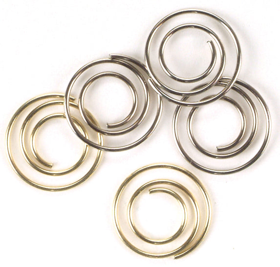 Creative Impressions Mini Metal Spiral Clips .5" 25/Pkg - Gold & Silver
