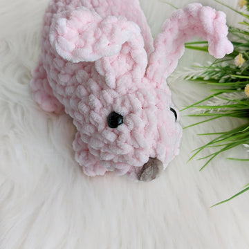Crochet plush bunny pattern, amigurumi stuffed rabbit pattern