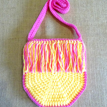Girls Crochet Tassel bag