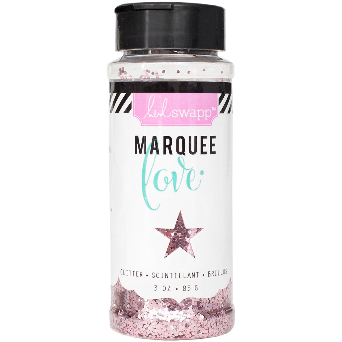 American Crafts Heidi Swapp Marquee Love Chunky Glitter 3 Ounces/Jar - Light Pink