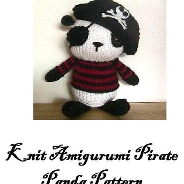 Pirate Panda Knit Amigurumi Pattern